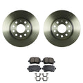 Set of 4 Bosch QuietCast Rear Rotors & Akebono EURO Ceramic Pads for Q3 VW CC (2015–2020)