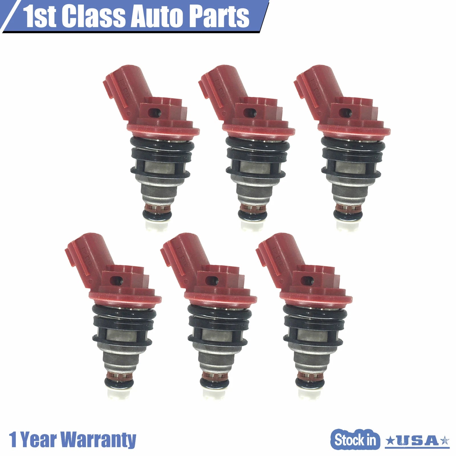 Set of 6 Fuel Injectors for Nissan 300ZX (1984–1996)
