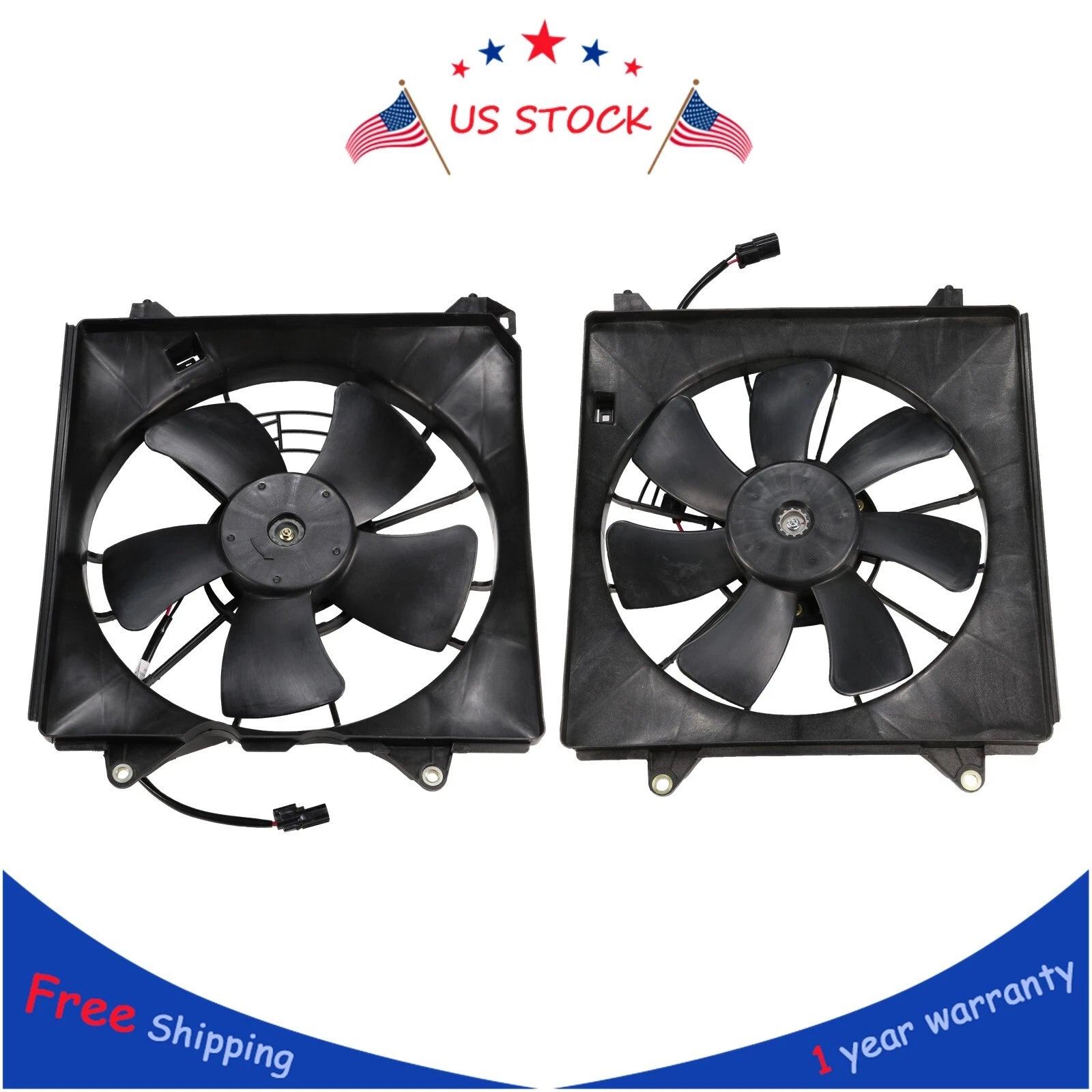 2X AC Cooling Radiator Fans for Honda Accord (2008–2012)