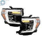 Full LED Headlights for GMC Sierra 1500 (2019–2021) Chrome Right + Left