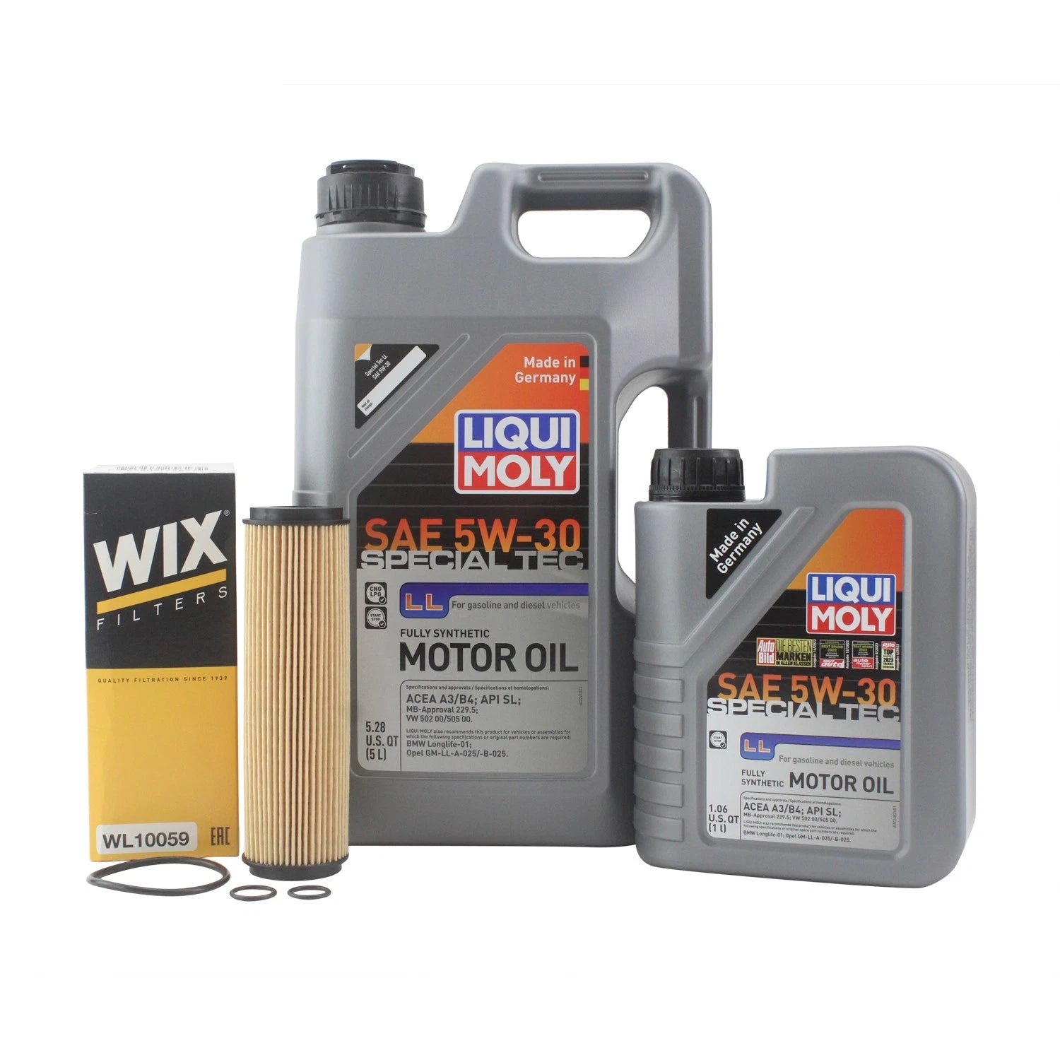 6L Liqui Moly Special Tec LL 5W30 Oil Change Kit for Mercedes C250 (2011–2015)