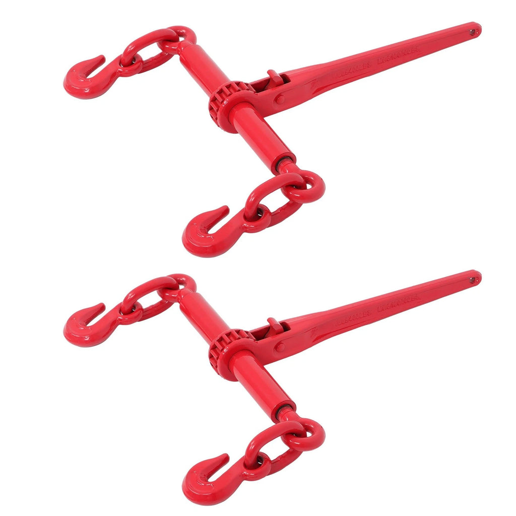 Set of 2 Tie Down Chain Load Binders for Securing 5/16" - 3/8" Chains