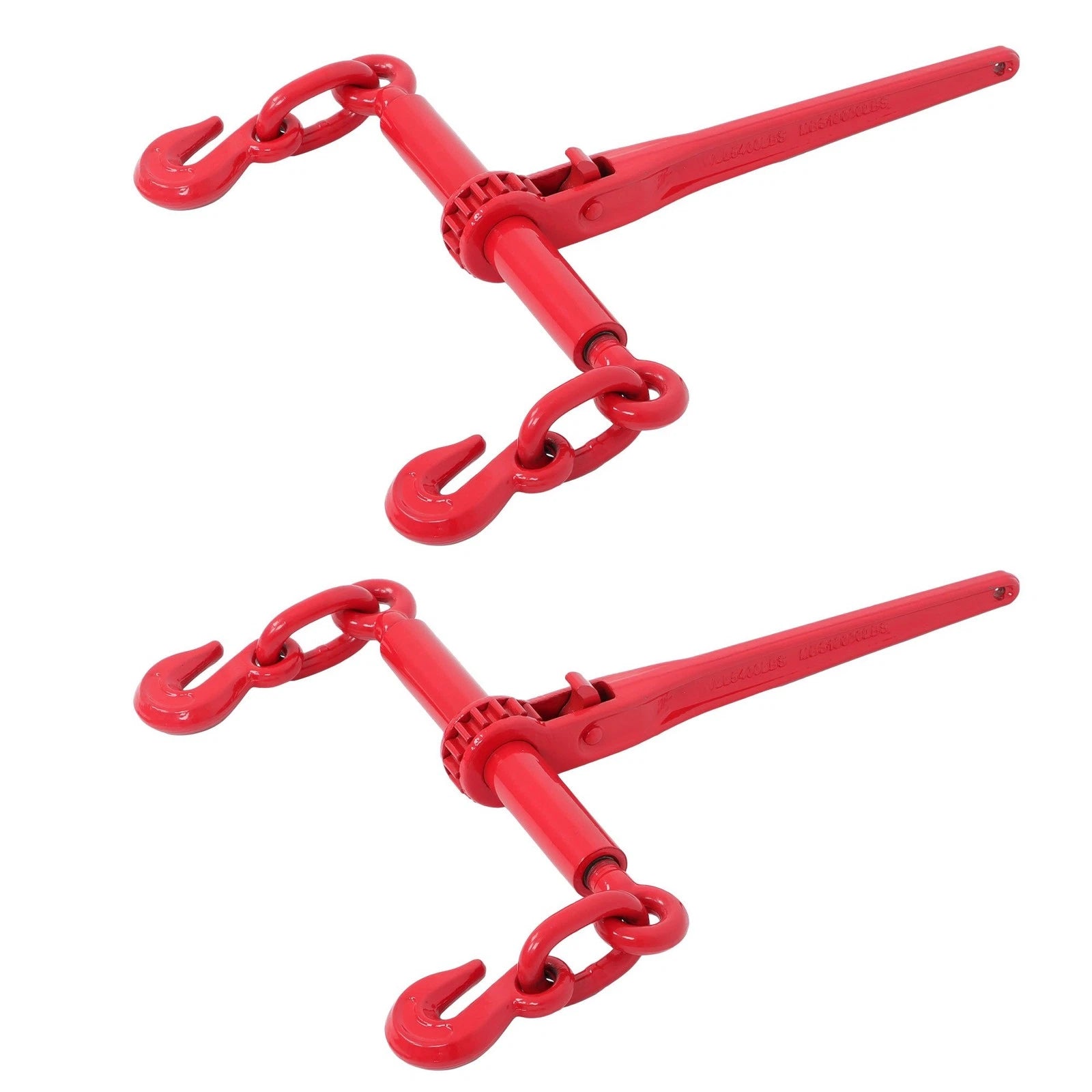 Set of 2 Tie Down Chain Load Binders for Securing 5/16" - 3/8" Chains