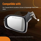 Heated Power Side View Mirrors for Toyota RAV4 (2019–2022) 8794042E12 White Pair
