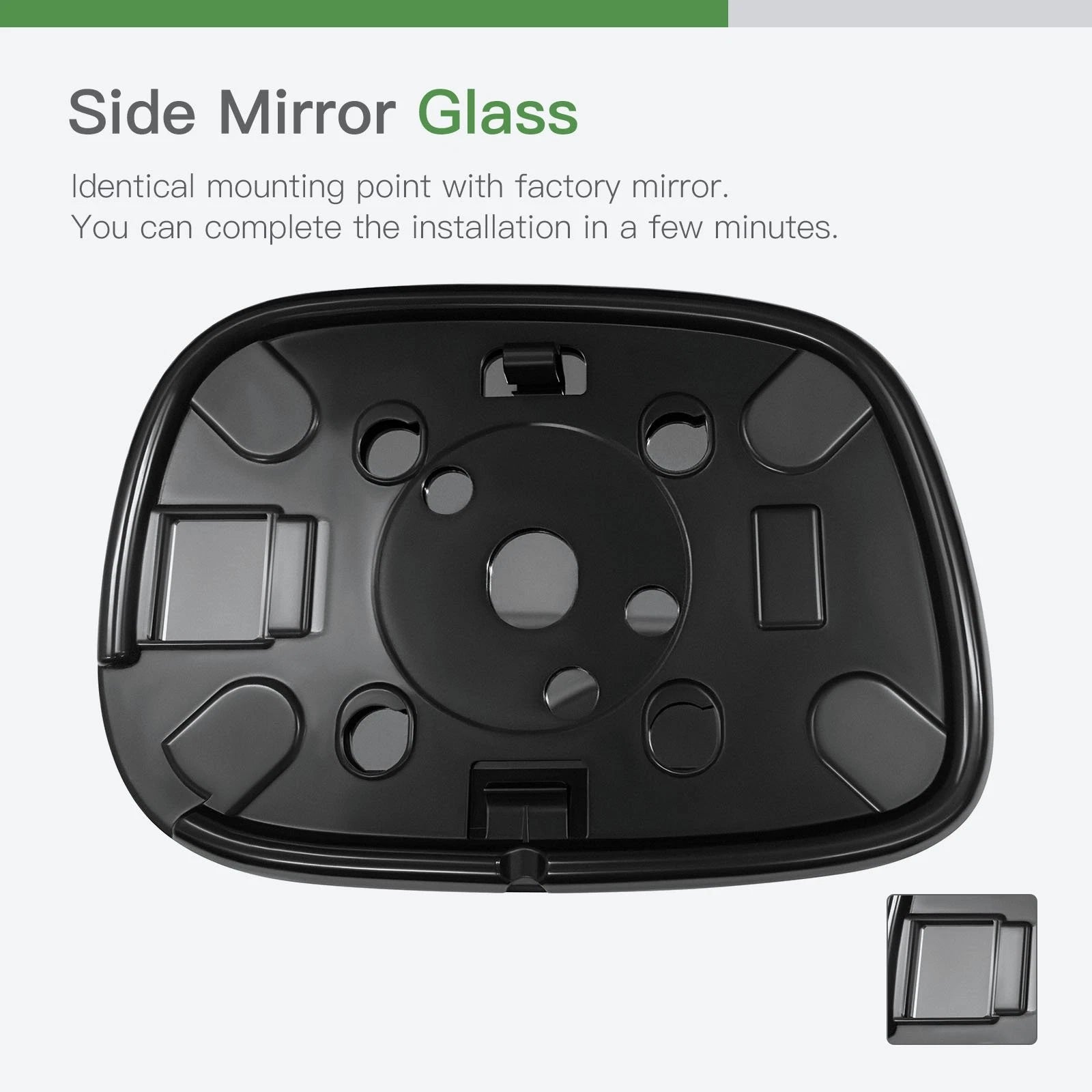 Replacement View Mirror Glass Driver Side for Dodge Ram Pickup (2002–2004)