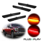 Set of 4 LED Side Marker Lamps for GMC Sierra 2500 3500 (2020–2024)