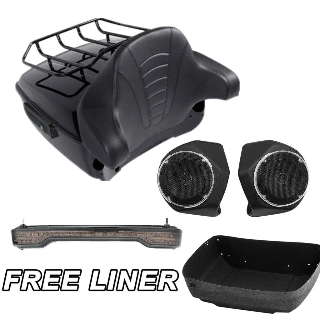 LED Speaker Trunk Top Rack Pad for Harley Electra Road Glide (2014–2025)