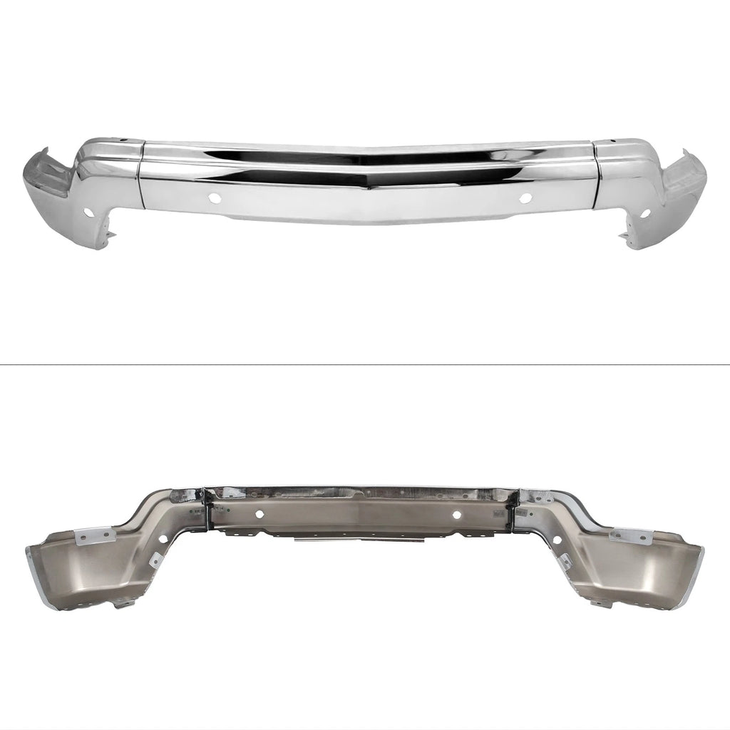 Chrome Front Bumper Face Bar for Silverado 1500 (2022–2024) w/ Sensor & Fog Light Holes