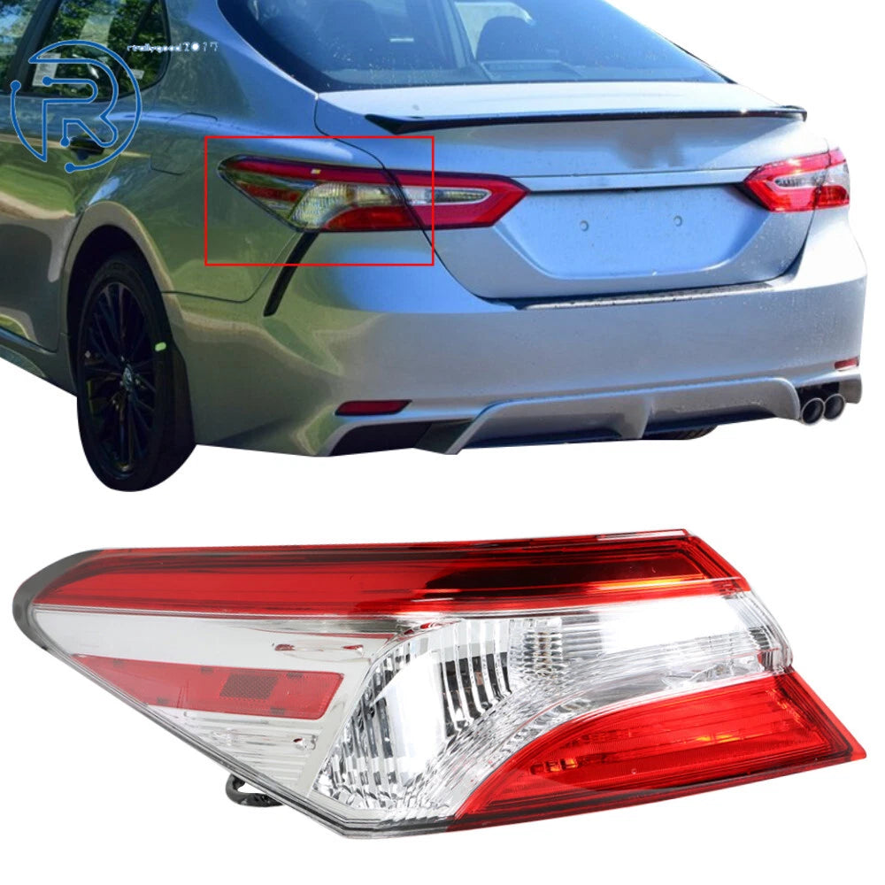 Rear Driver Side Tail Light for Toyota Camry (2018-2020) Clear Halogen