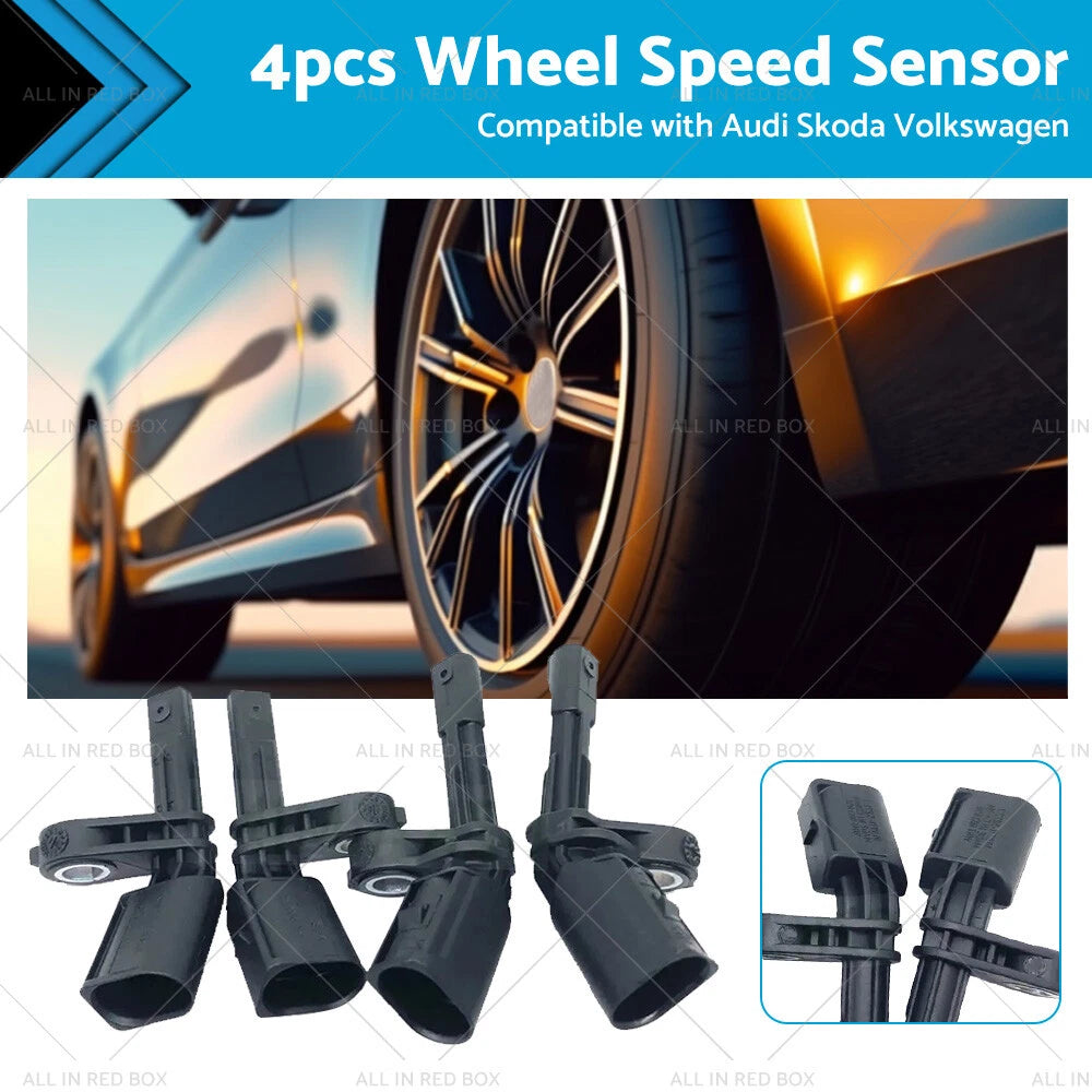 Set of 4 ABS Wheel Speed Sensors for VW Golf Jetta Passat Tiguan