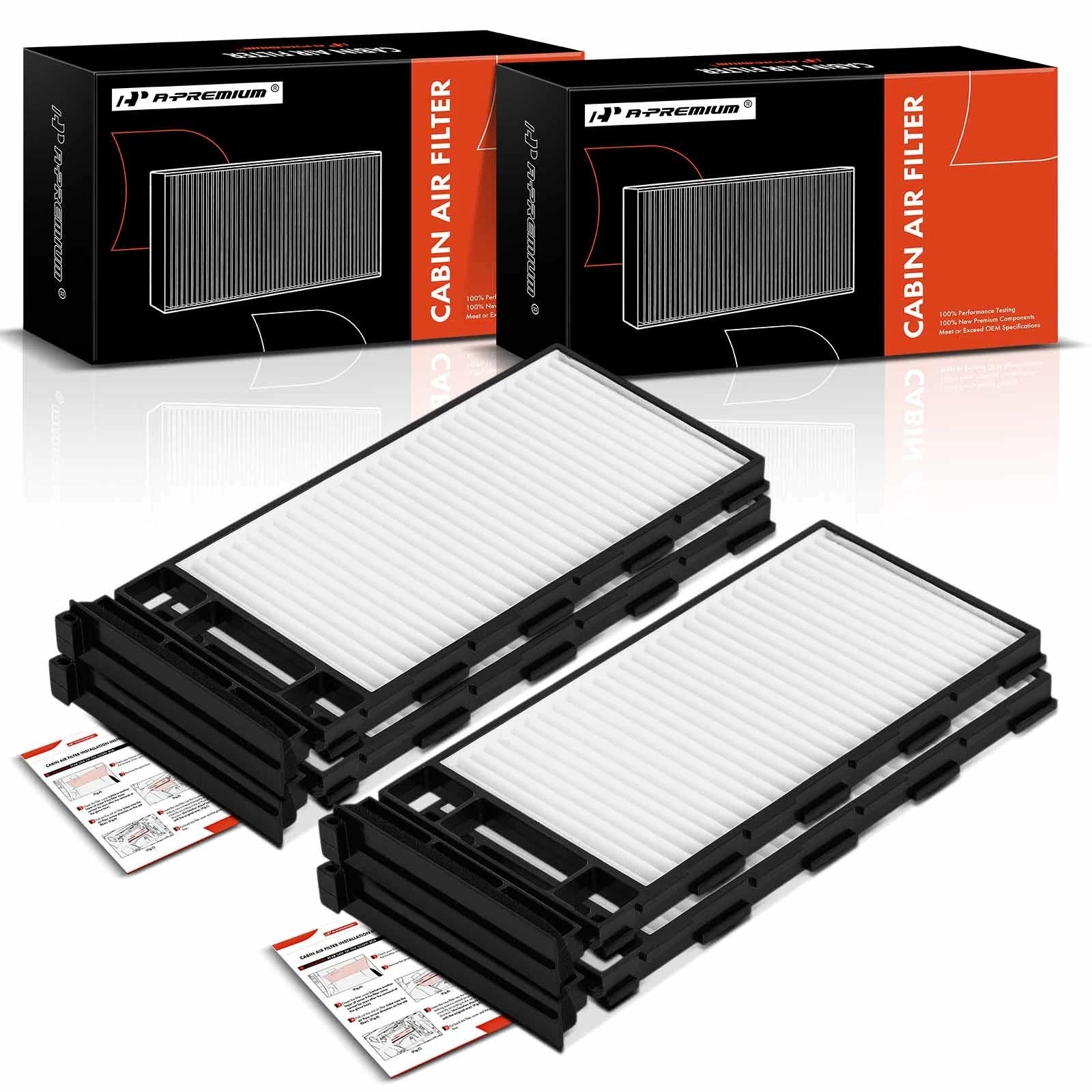 Set of 4 Activated Carbon Cabin Air Filters for Nissan Xterra (1998–2004)