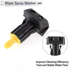 Set of 6 Windshield Washer Nozzles w/ Hose Connector for Nissan