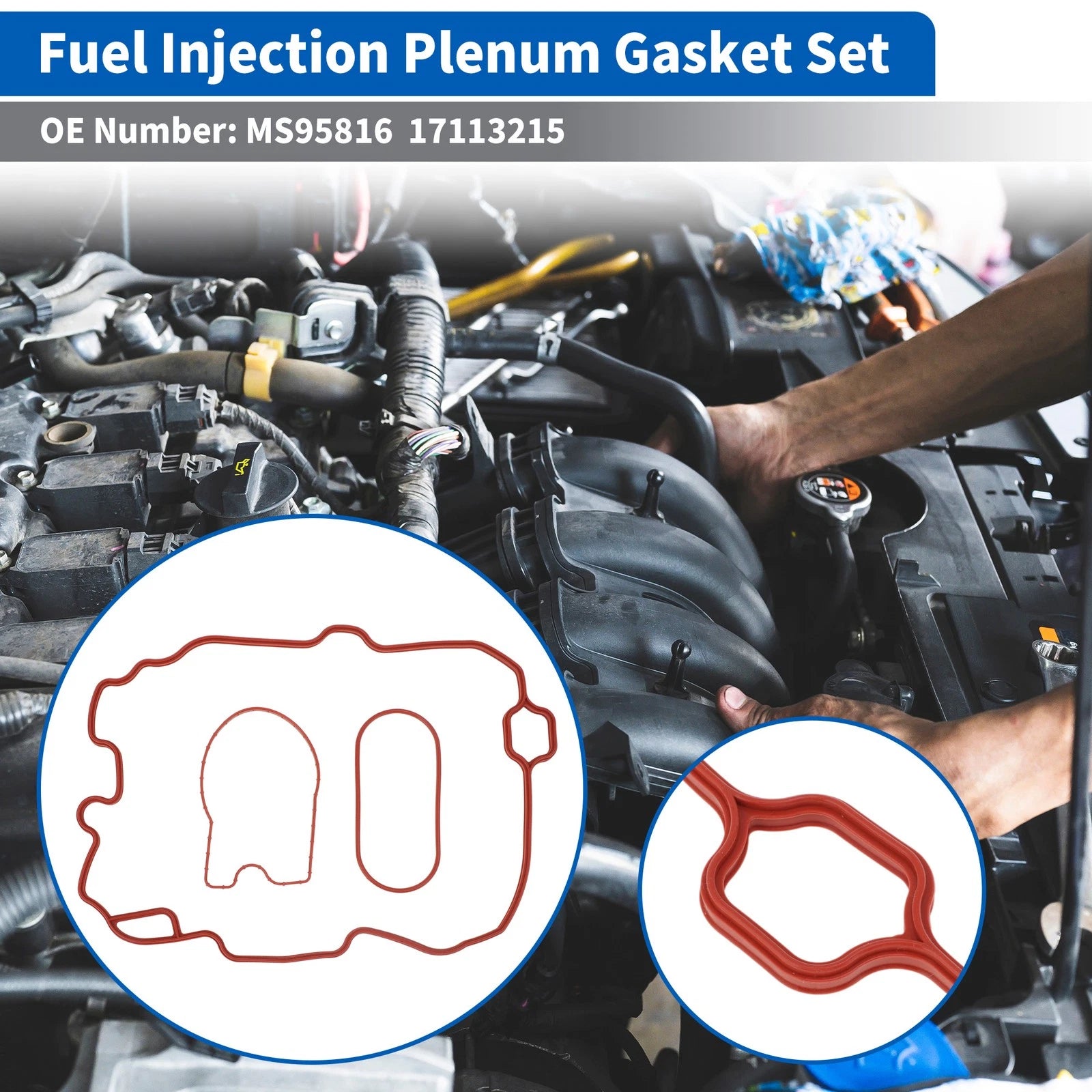Intake Manifold Plenum Gasket for Chevrolet Astro C1500 (1995–2005) & GMC Safari (1996–2005)