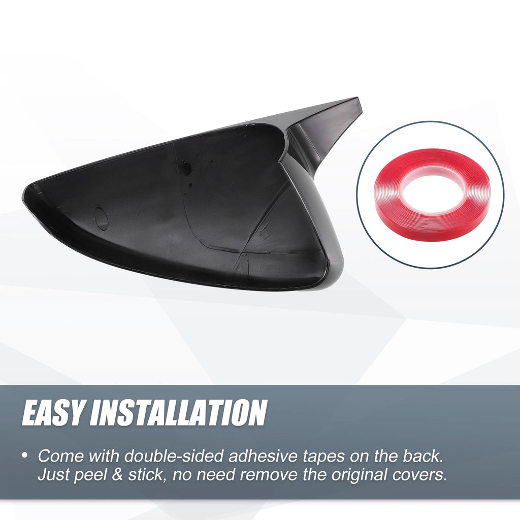 1 Pair Rearview Mirror Cover Overlay Gloss Black for Mazda 3 (2020–2022)