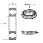6212NR2RS Deep Groove Ball Bearings for Scooter Skateboard (60x110x22mm)