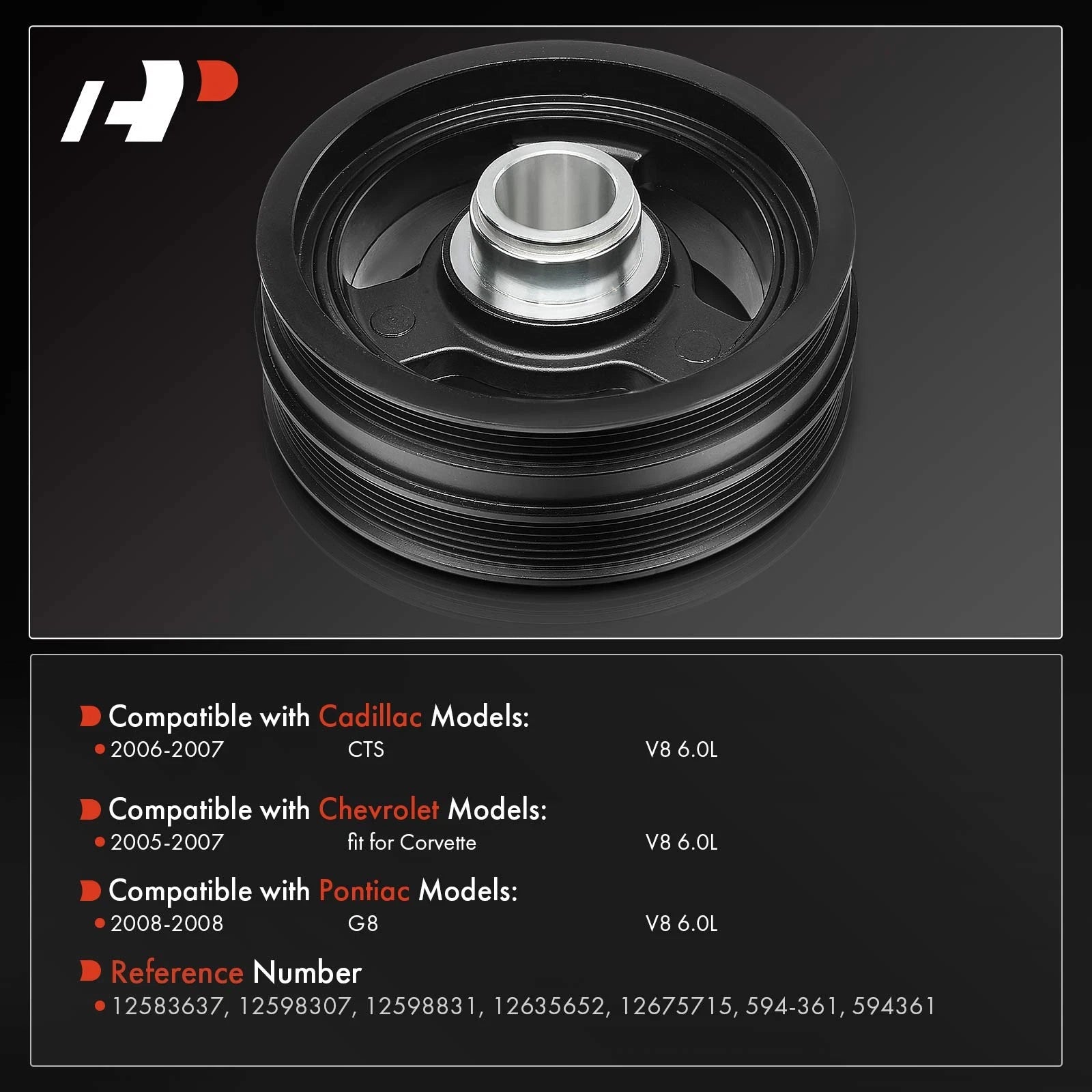 Harmonic Balancer for Cadillac CTS (2006–2007) and Chevrolet Corvette (2006–2007)