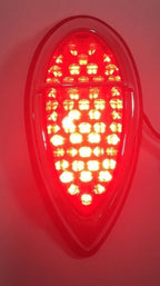 LED Tail Light Assembly with Tear Drop Lens and Gasket for Lincoln Zephyr (1938–1939)