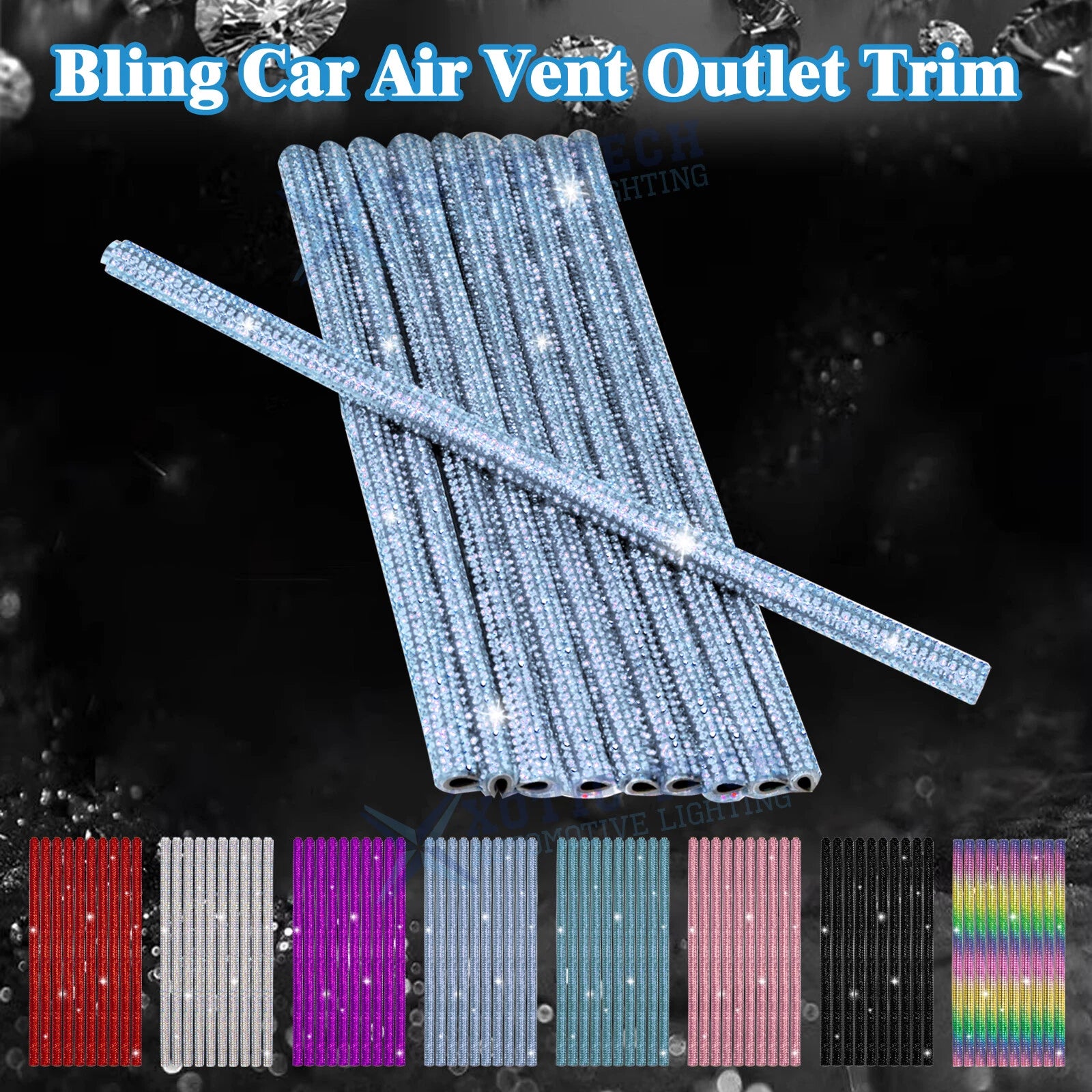 Air Conditioner Outlet Decoration Stripes for Car Interior (10 Pieces) 2010-2015
