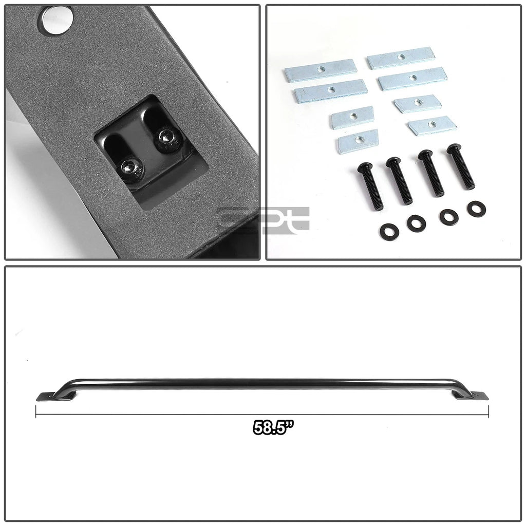 Set of 2 Black Mild Steel Truck Rail Bars for Silverado/Sierra 1500 (2007–2013)