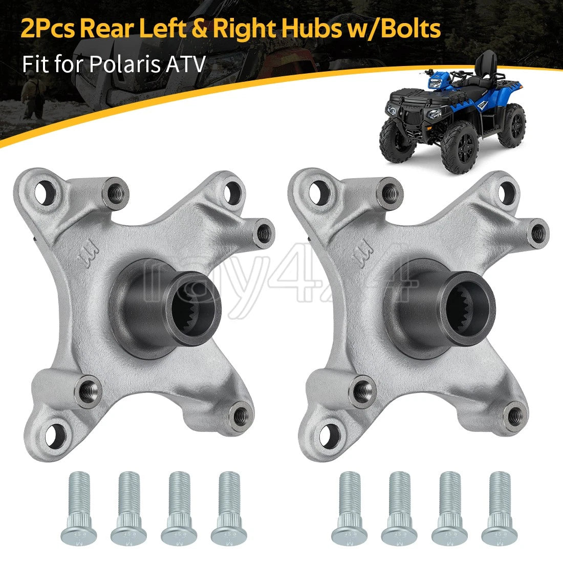 Rear Left Right Wheel Hub w/Bolts for Polaris Sportsman 300 (2008–2010) 5135406