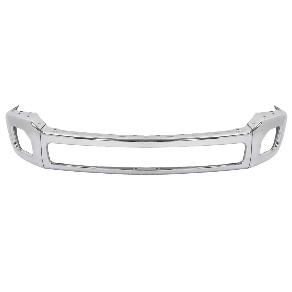 Chrome Front Bumper for Ford F250 F350 Super Duty (2011–2016) w/ Fog Light Hole