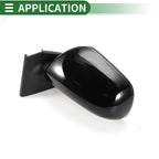 Left Side Door Mirror for Toyota Yaris Hatchback (2012–2018) Manual Folding Gloss Black