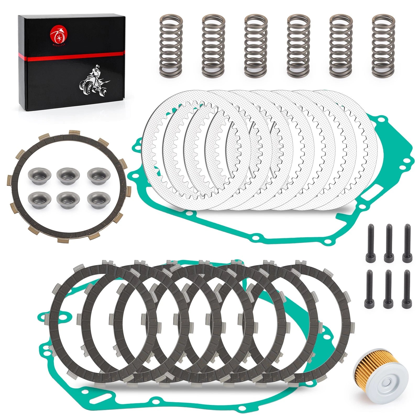 Clutch Friction Steel Plates & Spring Gasket Kit for Polaris Predator Outlaw 500 (2003–2006)