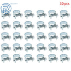 30 Pack Fuel Injection Hose Clamps for Auto (Fits 14mm-16mm)
