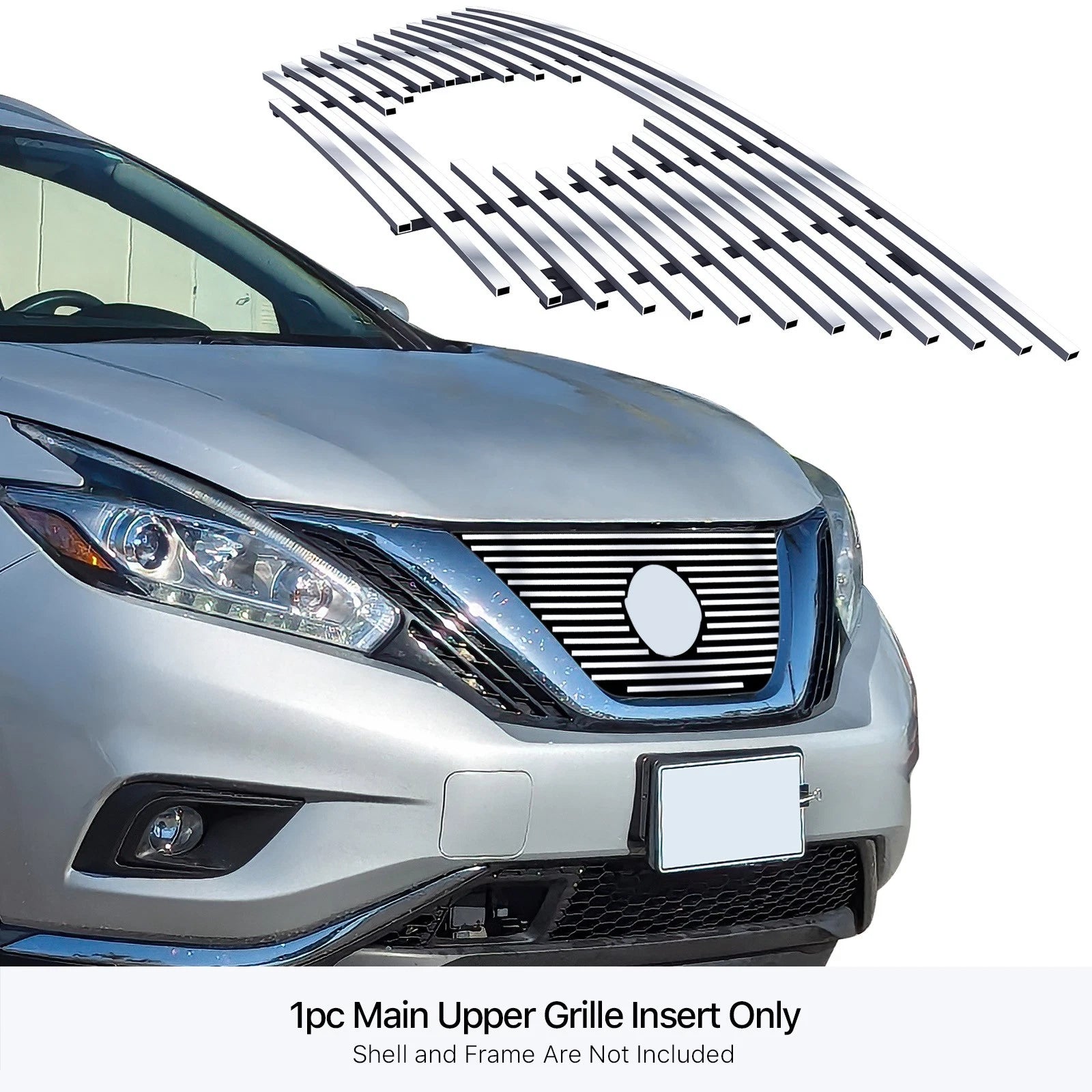 Stainless Chrome Billet Grille Insert for Nissan Murano (2015-2018)