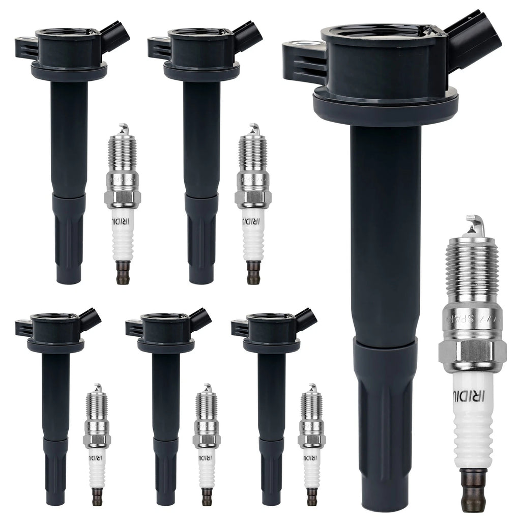 6X UF486 Ignition Coil Pack & Spark Plug Set for Ford Fusion Escape (2006–2012)