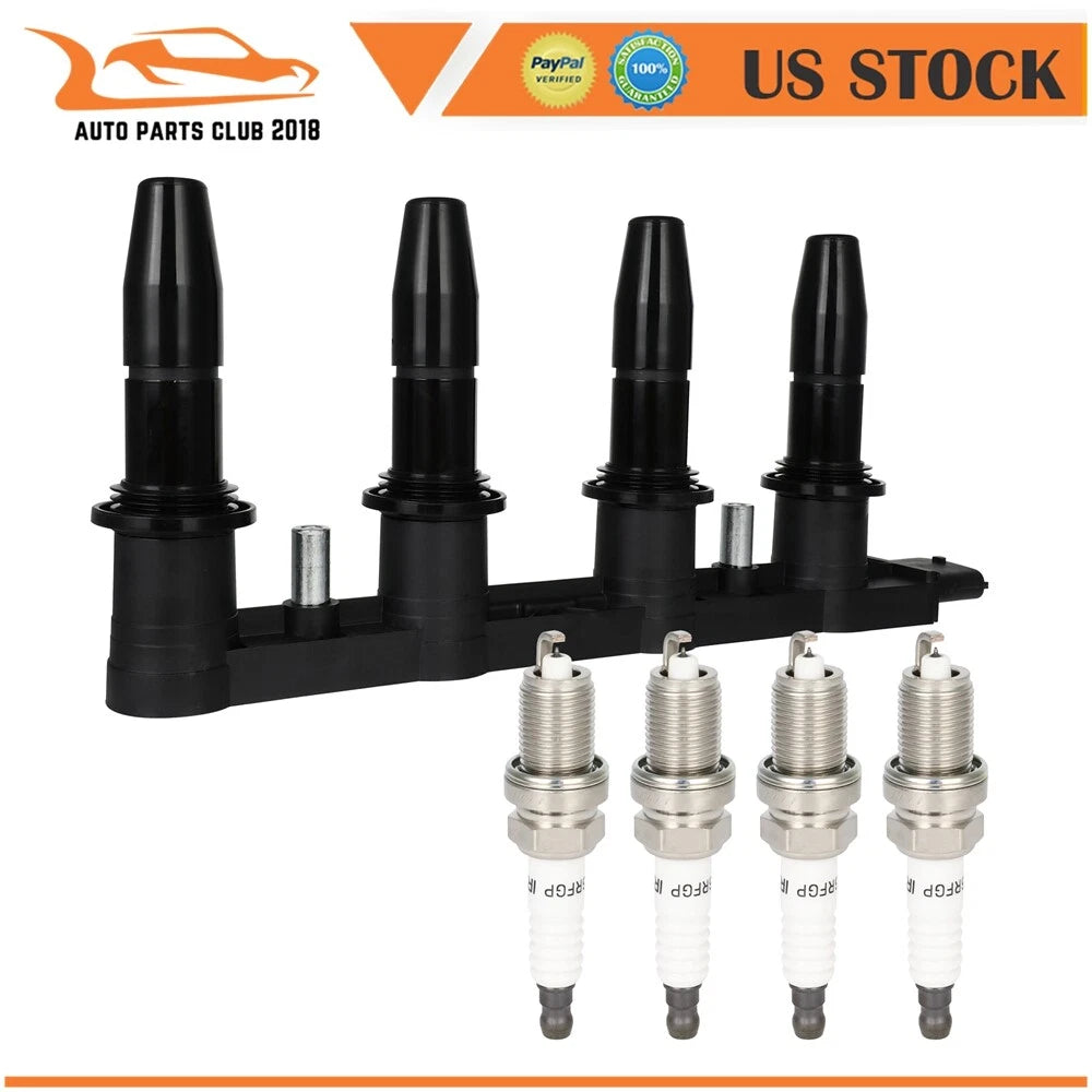 Set of 4 Ignition Coils and Spark Plugs for Saturn Astra (2008–2009)
