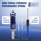 Coilovers Lowering Kit for VW Jetta MK4 (1997–2007) 1.8/1.9/2.0/2.8L
