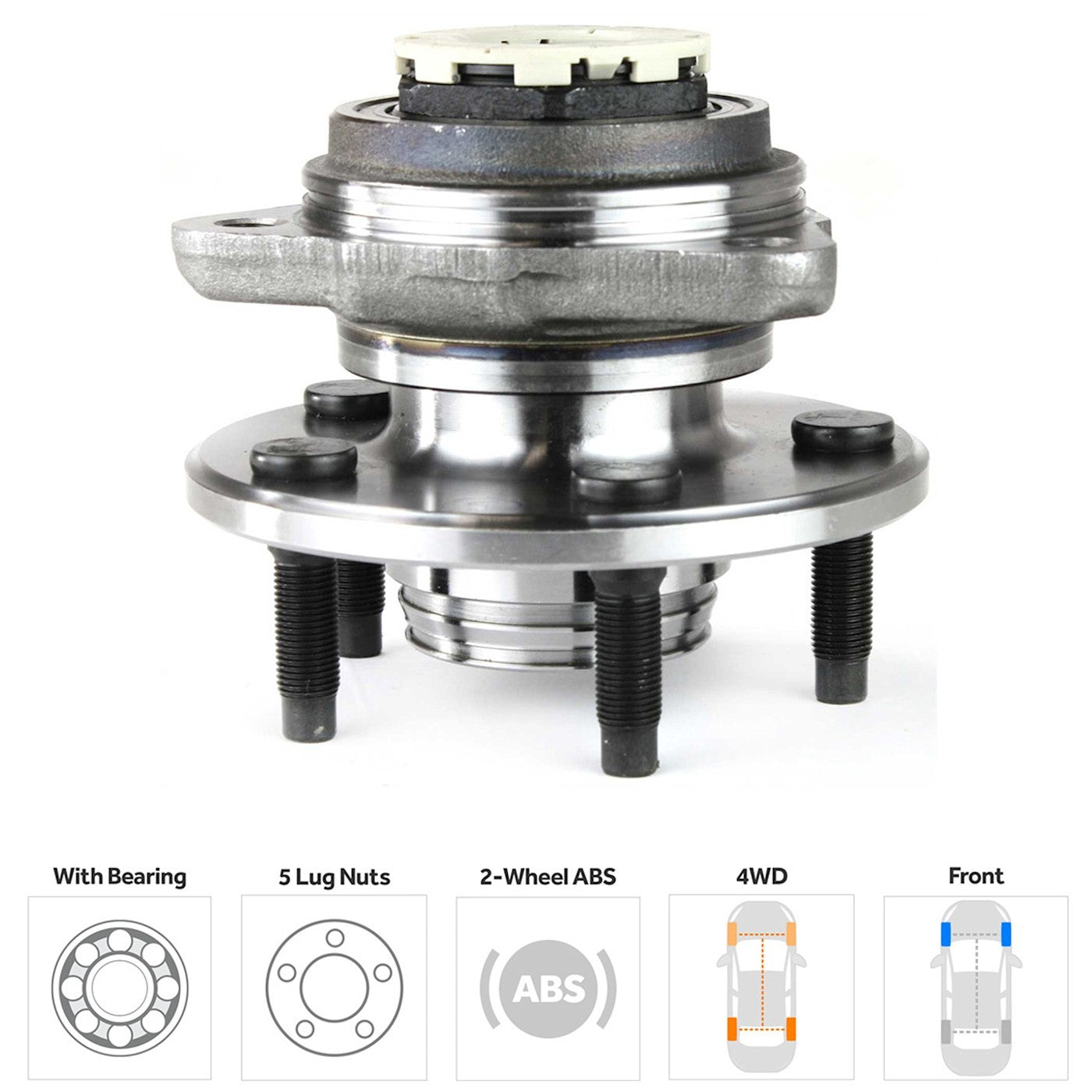 Set of 2 ABS Wheel Hubs for Ford Ranger 4WD 4X4