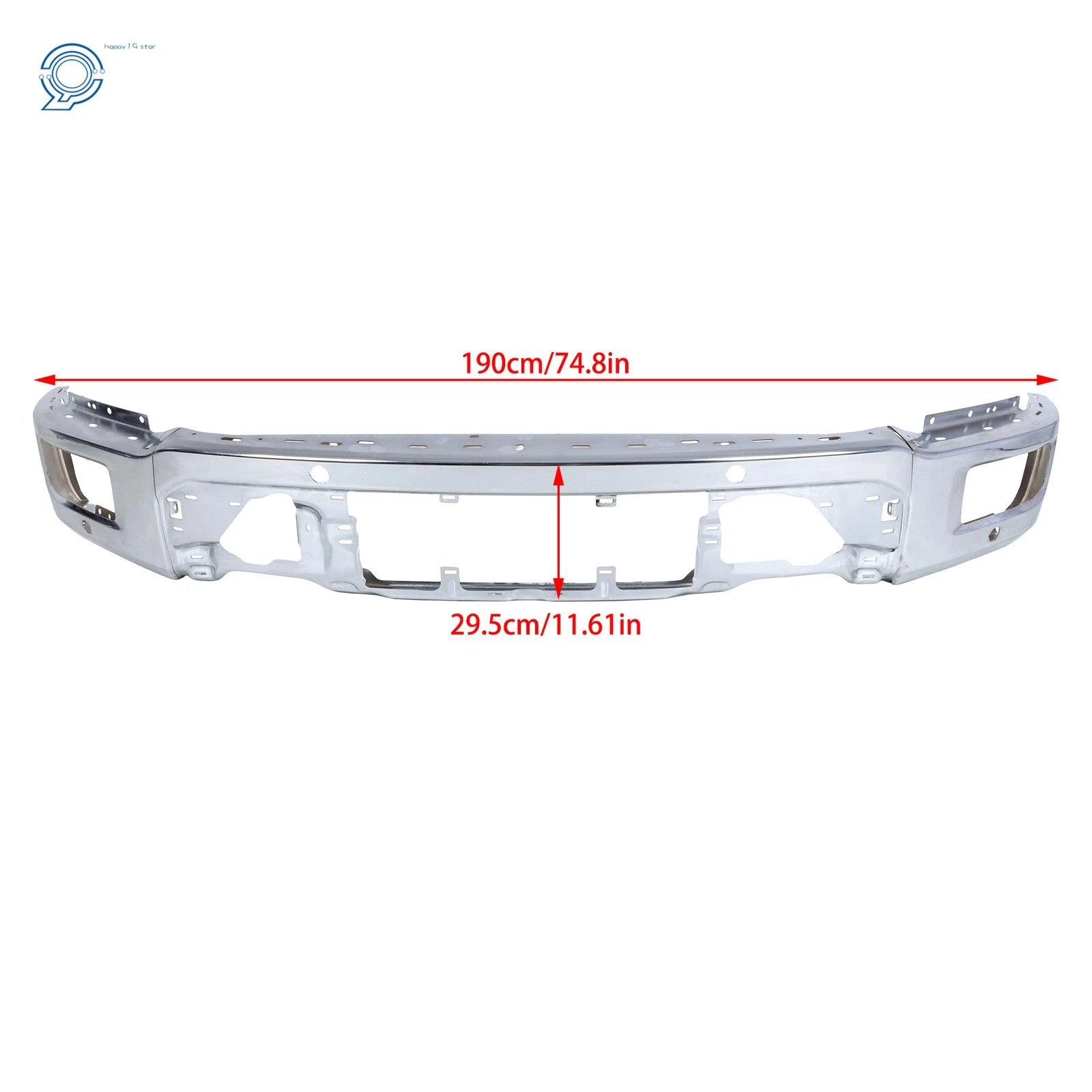 Steel Front Bumper Face Bar Split for Ford F150 (2024–2025) Chrome
