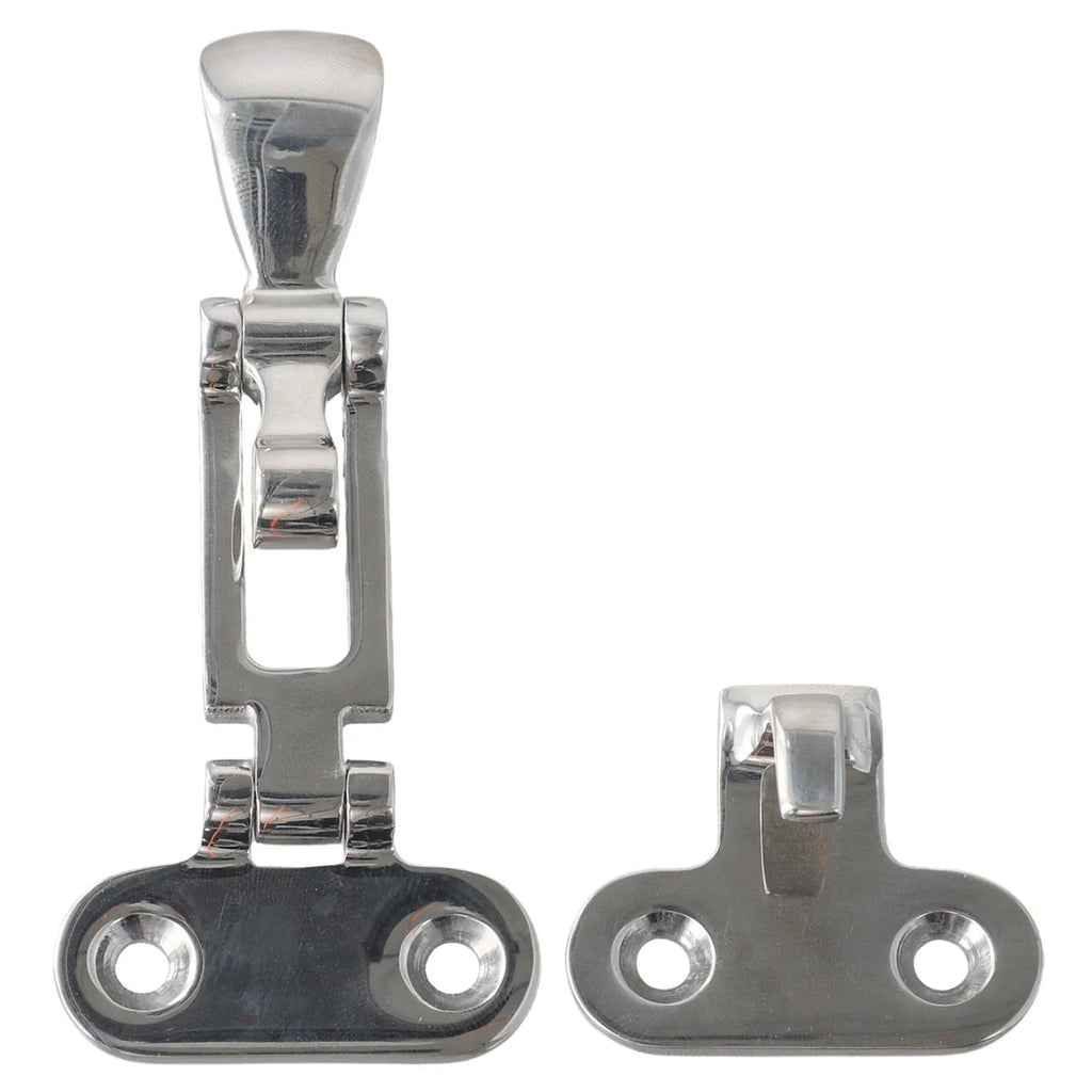 Boat Lock Hatch Deck Hinge with Adjustable Latch Fastener for Assured