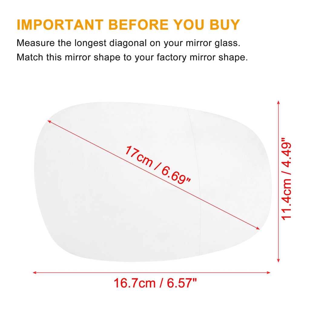 Right Heated Mirror Glass for BMW 325i 135i (2006–2013) No. 51167252894