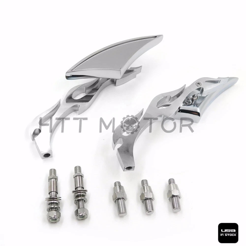 CNC Blade Mirrors for Harley Motorcycle (Universal 10mm 8mm)