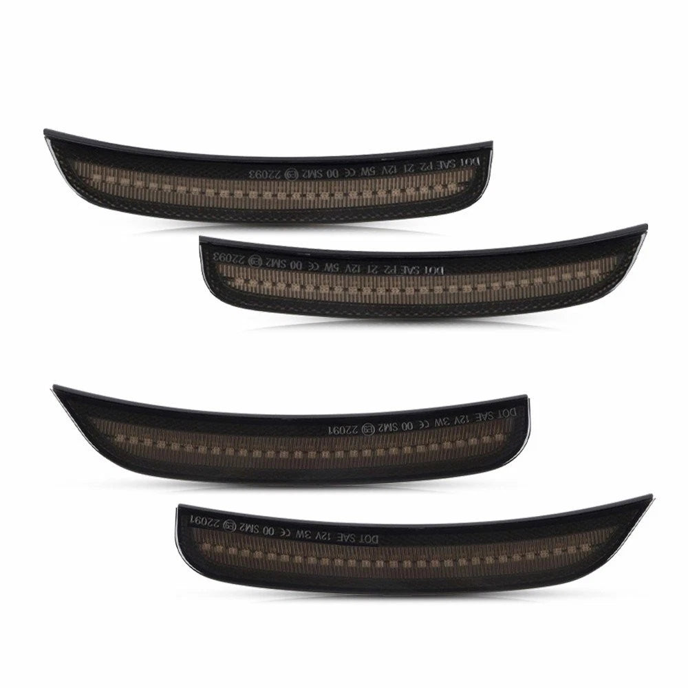 Set of 4 Smoked Dynamic LED Bumper Side Marker Lights for Chrysler 300 (2015–2023)