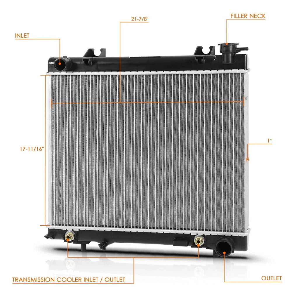 Aluminum Radiator DPI-2847 for Dodge Dakota (2005–2010) & Mitsubishi Raider (2006–2009)
