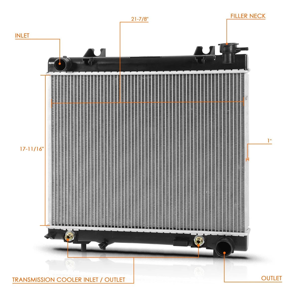 Aluminum Radiator DPI-2847 for Dodge Dakota (2005–2010) & Mitsubishi Raider (2006–2009)