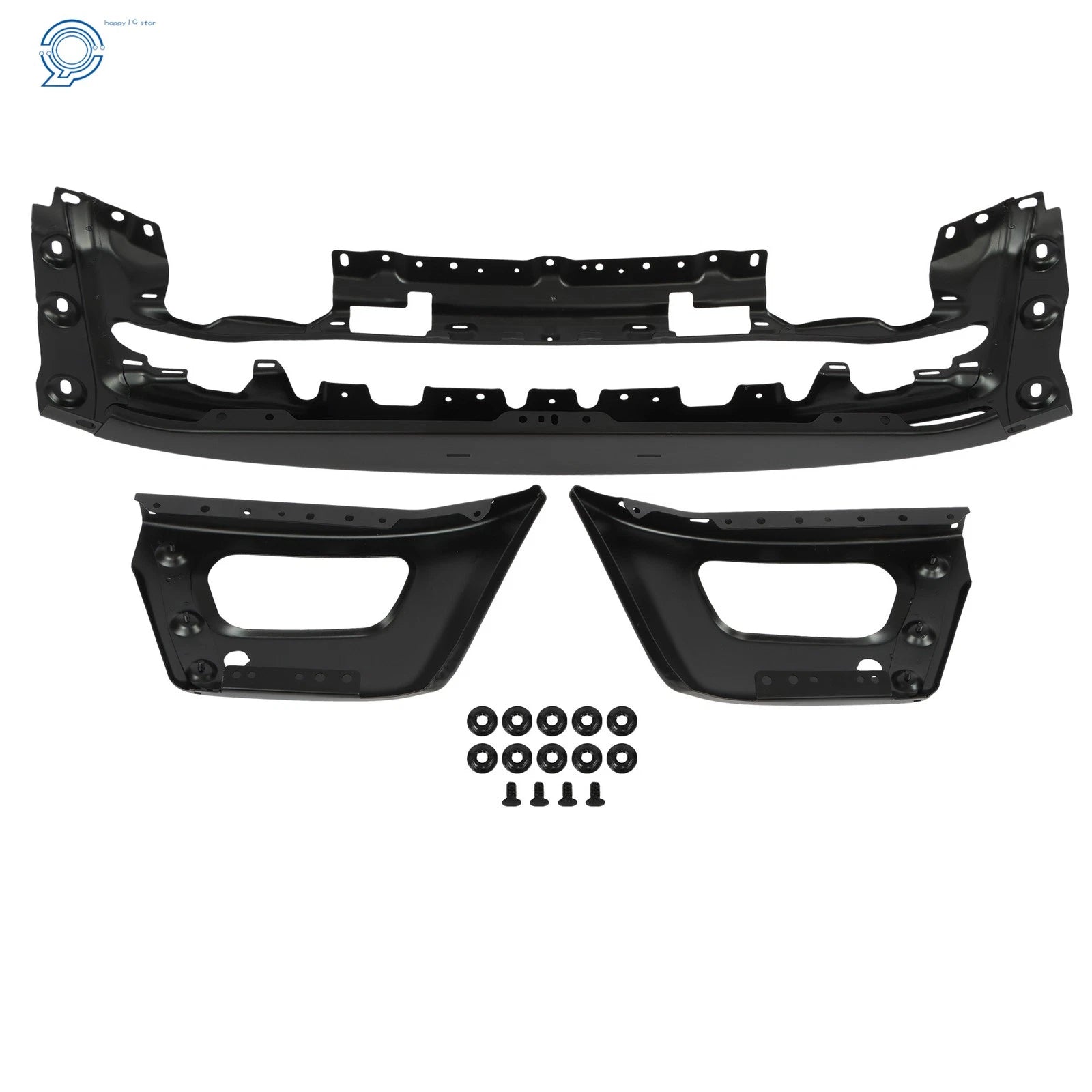 Black Split Front Bumper for Ford Ranger (2019-2023) with Sensor Hole