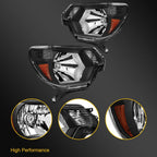 Headlight Assembly for Toyota Tacoma (2012–2015) Black Amber Left Right