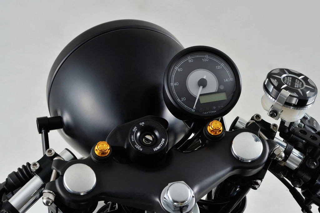 Speedometer 140 MPH for V-Twin Motorcycles (80mm, Black)
