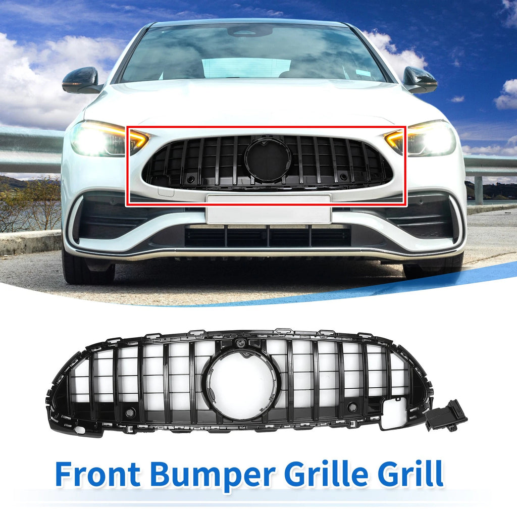 Front Upper Bumper Grille for Mercedes-Benz C200 (2023) AMG Body Styling