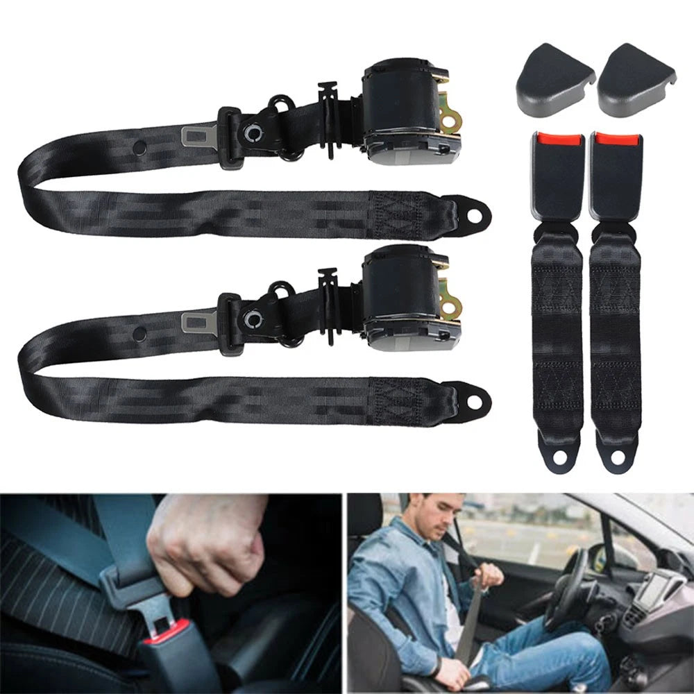 2X 3 Point Retractable Seat Belts for Jeep CJ YJ (1982–1995)
