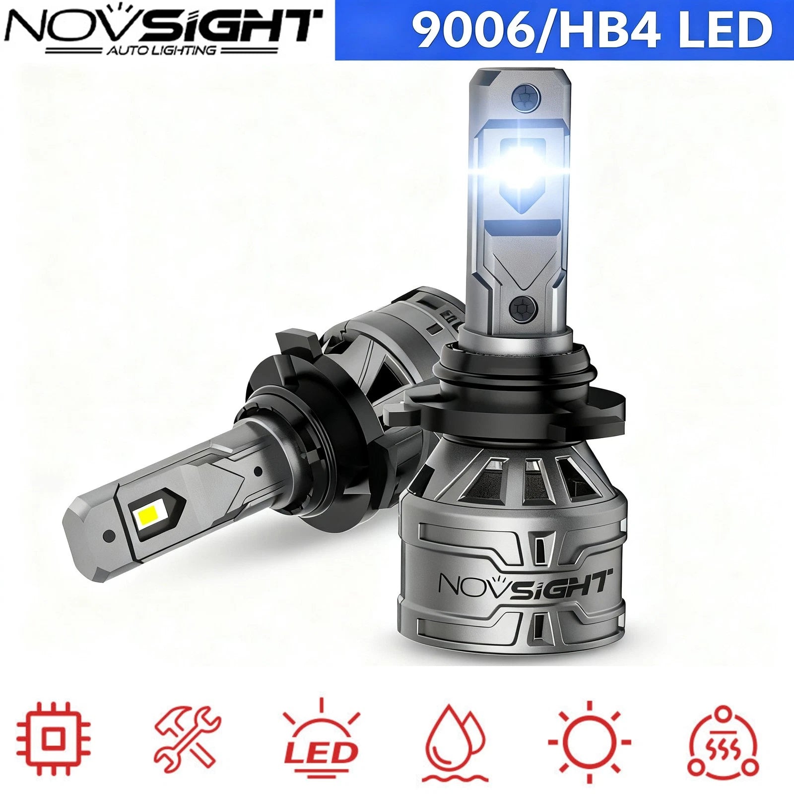 9006 LED Headlight Bulb Conversion Kit for NOVSIGHT (6500K)