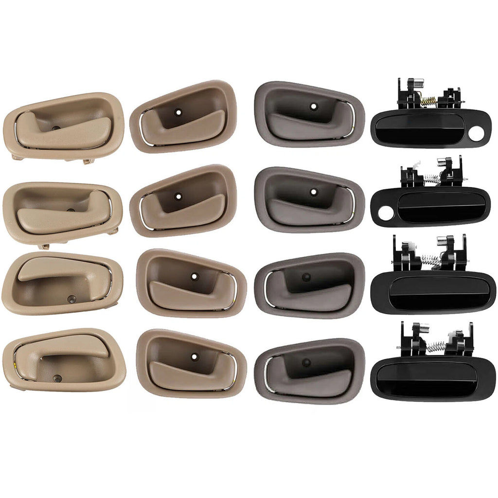Front and Rear Door Handles for 1998–2002 Toyota Corolla (Left & Right)
