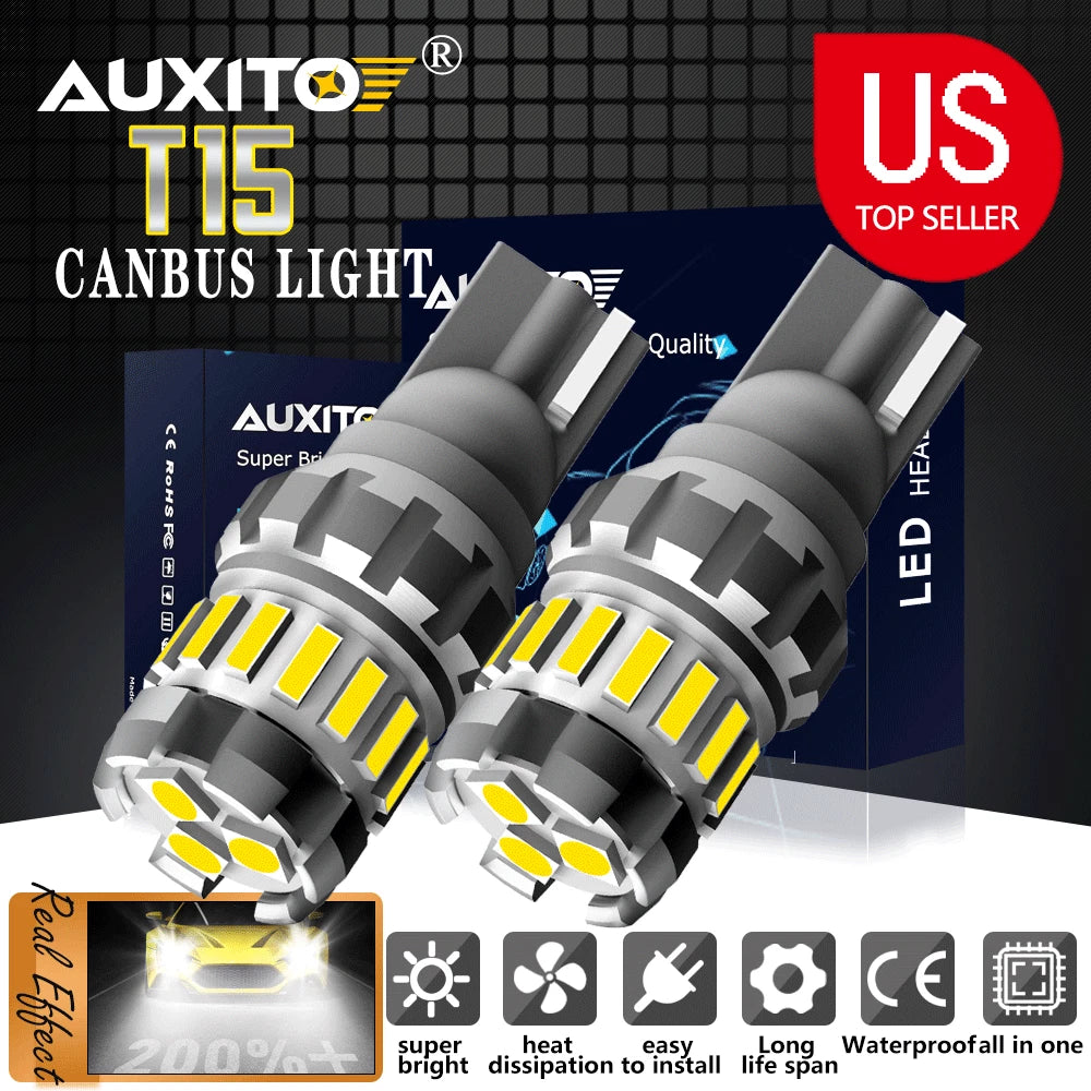 2X 921 LED Reverse Backup Light Bulbs for Universal Fit (2010–2023)