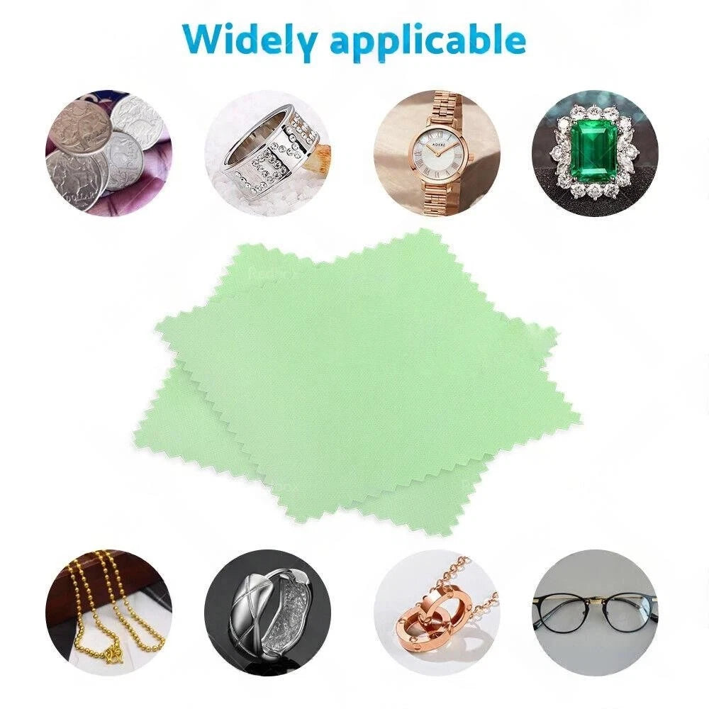 Silver Polishing Cloths Set of 4 for Jewelry Cleaning and Coin Polishing