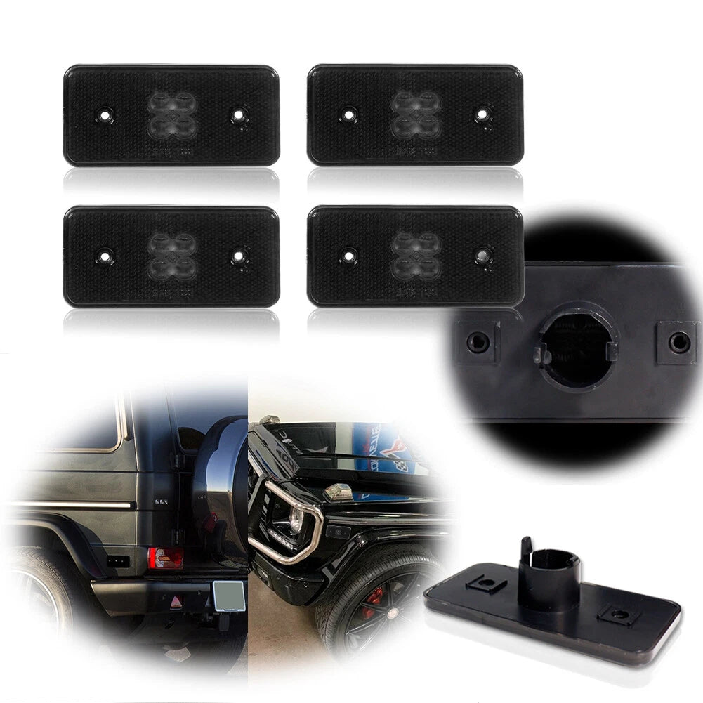 Set of 2 Front and Rear Side Marker Housing Covers for Mercedes G-Class